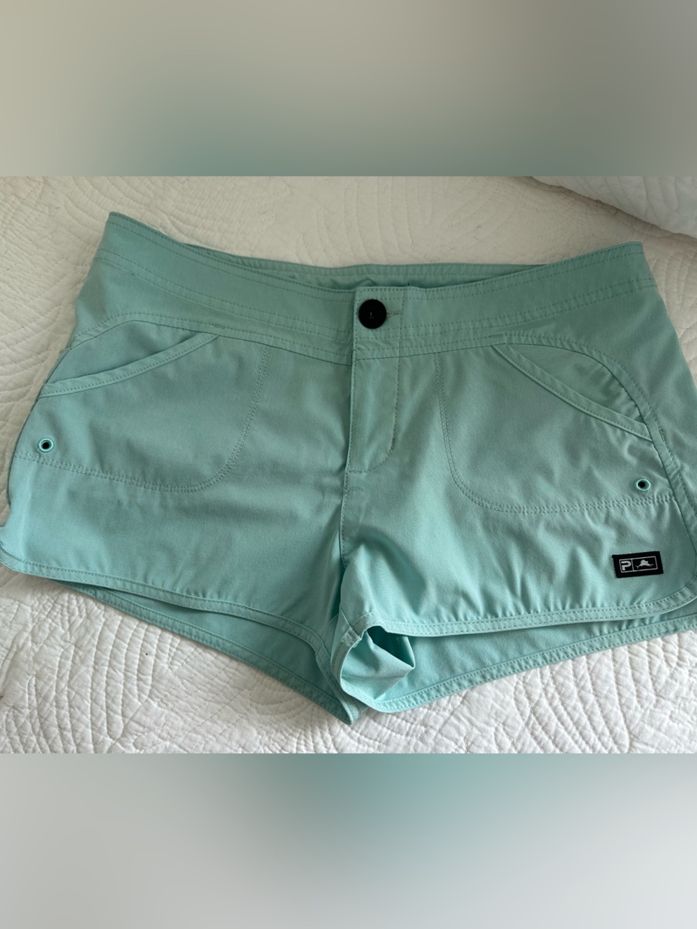 Pelagic Mint Green High-Waist Swim Shorts